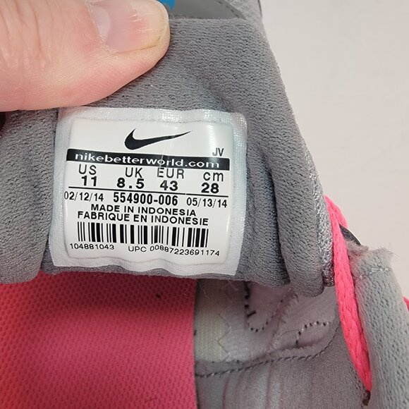 Nike Men's Size 11 Running Shoes Gray Blue Revolution 2 Sneakers-EUC - Picture 10 of 11